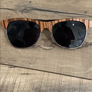 Wood framed sunglasses